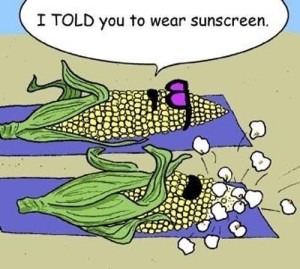 funny sunscreen corn